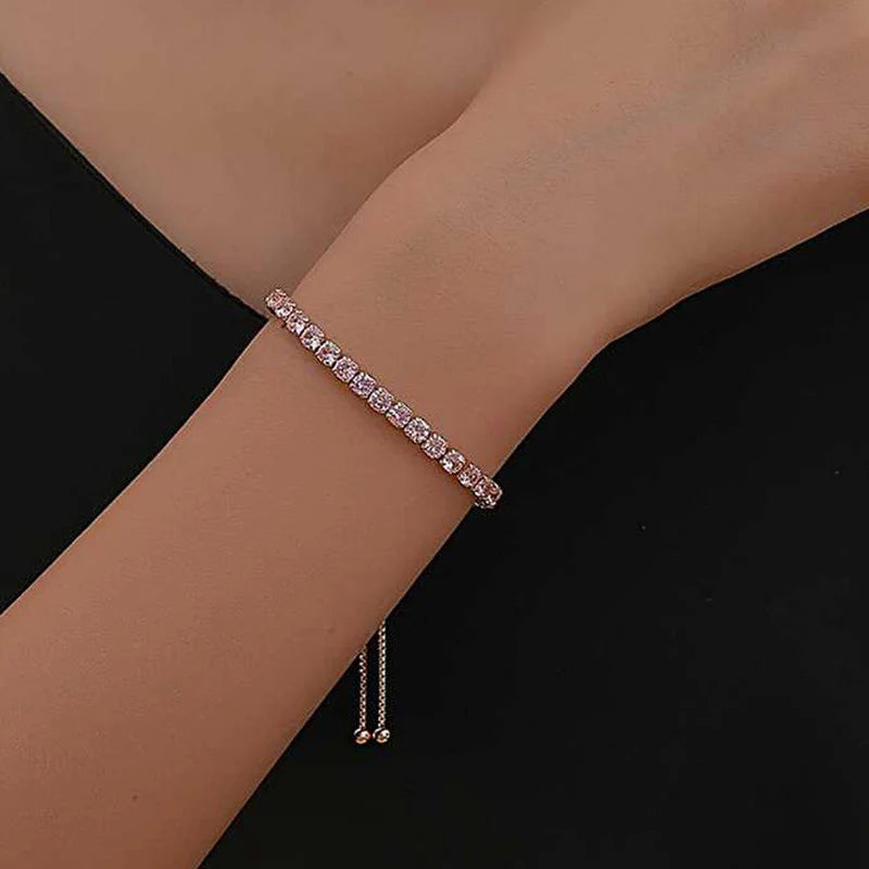 Rose Pink Stainless Steel Exquisite Bracelet