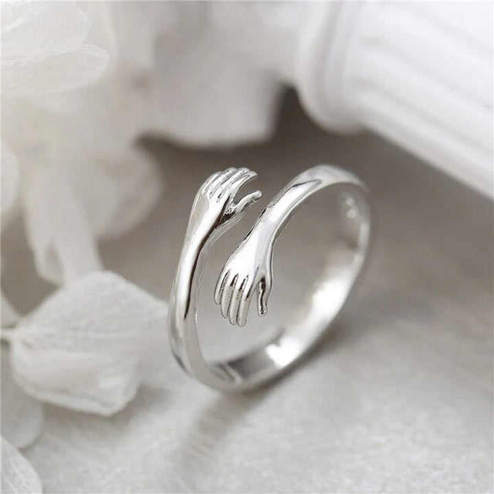 Anti-Tarnish Silver Plated Hug Ring