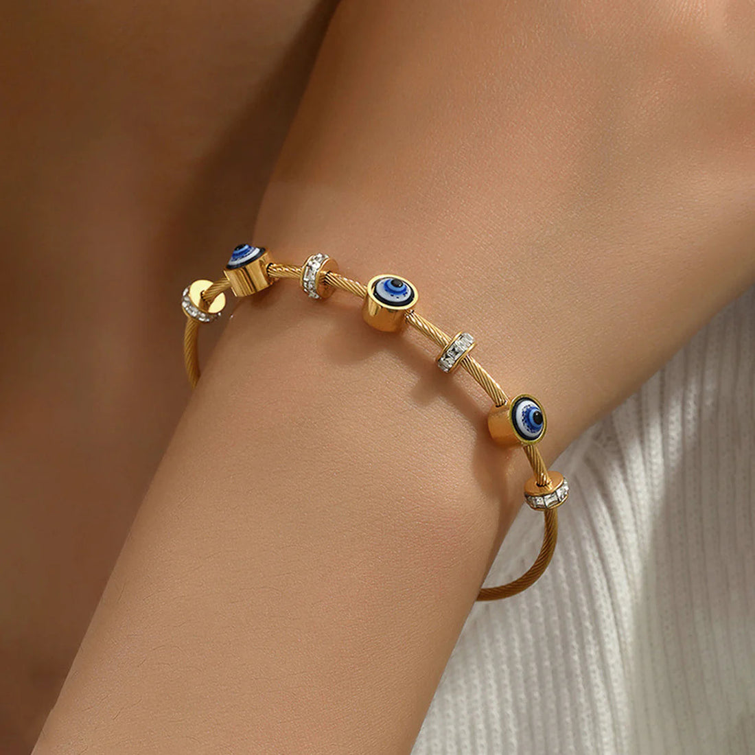 Anti-Tarnish Evil Eye Bracelet