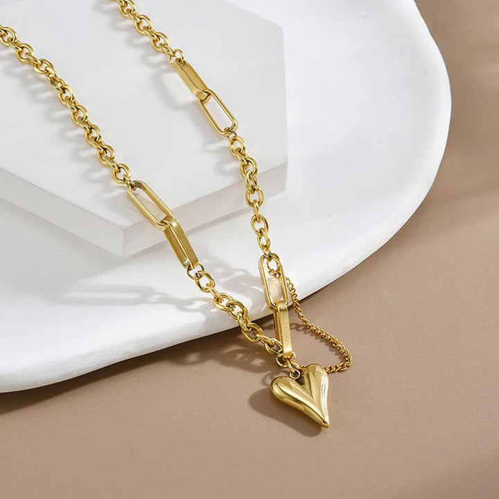 Anti-Tarnish Heartbound Rope Chain Necklace