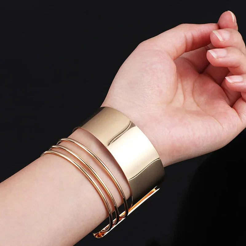 Anti-Tarnish Golden Glow Cuff Bracelet