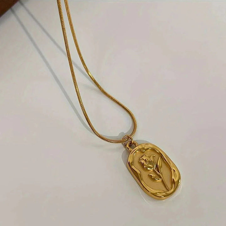 Anti-Tarnish Rose  Necklace