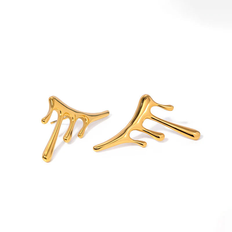 De Autumn Irregular Glow Studs