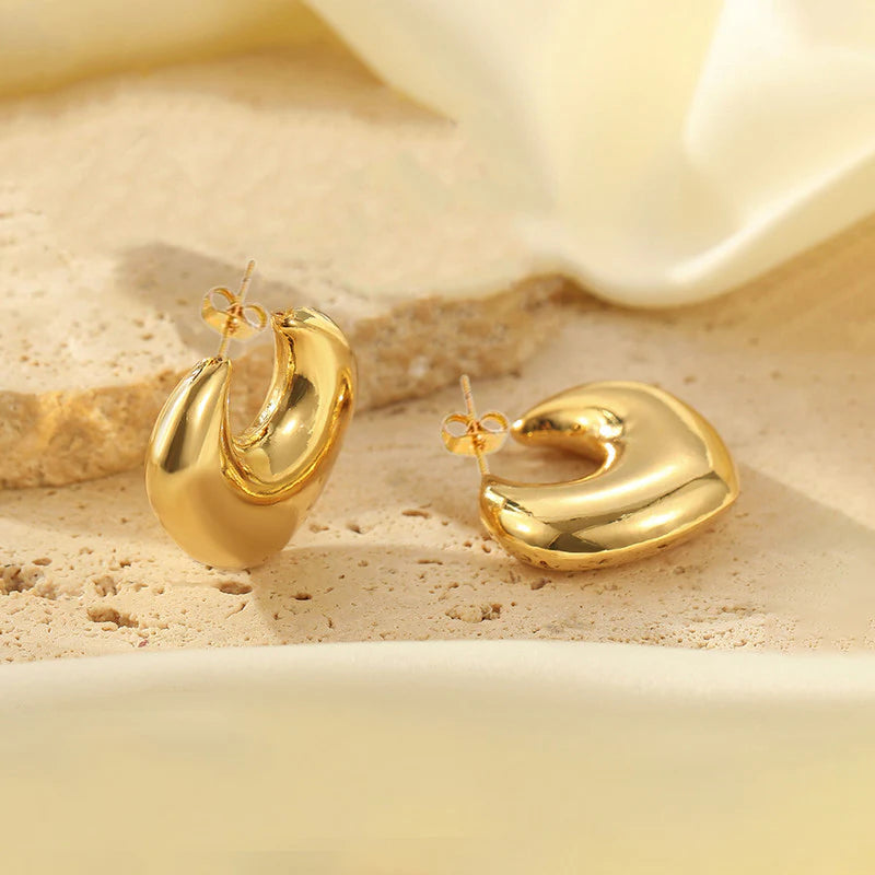 Anti-Tarnish Golden Gild Hoops