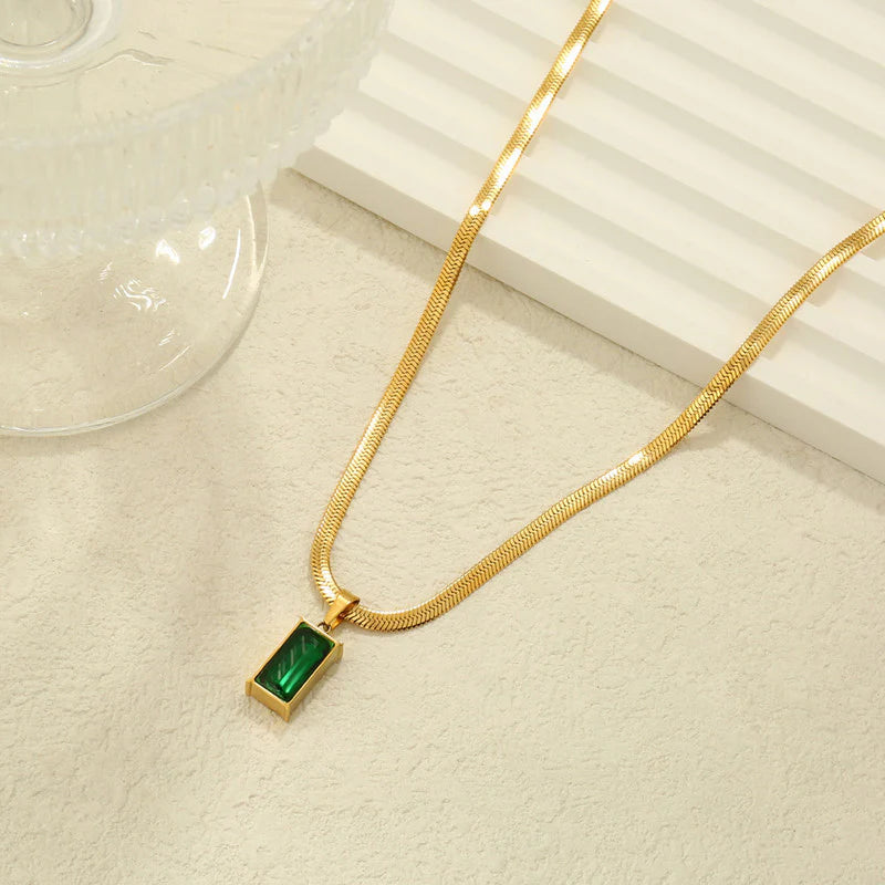 Anti-Tarnish Emerald Luxe Necklace