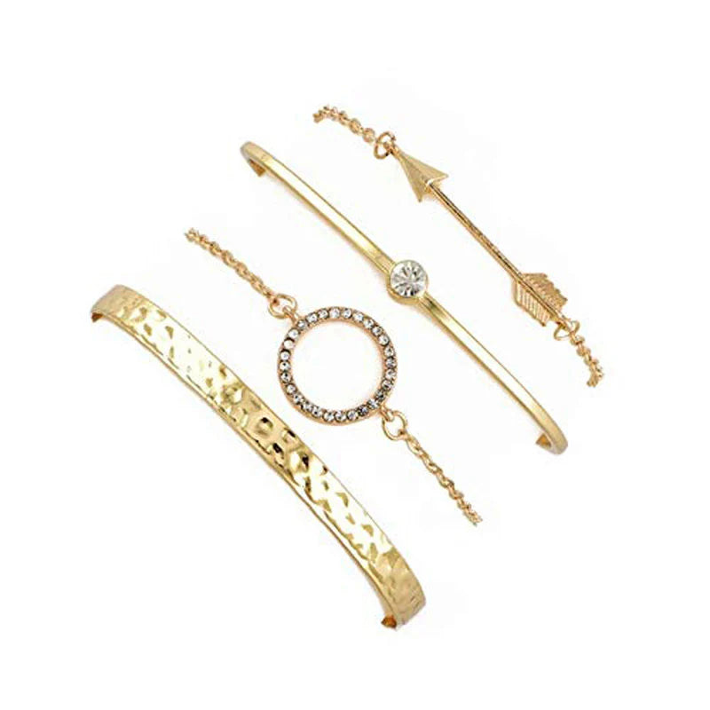 Golden  Contemporary Bracelet  (Pack Of 4)