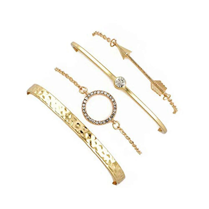 Golden  Contemporary Bracelet  (Pack Of 4)