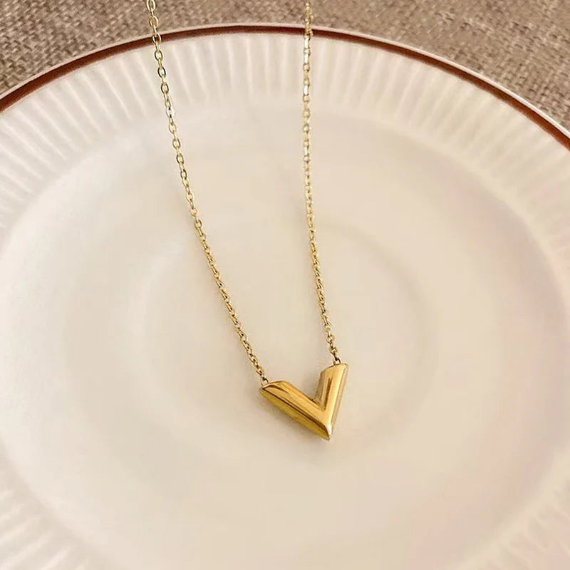 Anti-Tarnish V Pendant