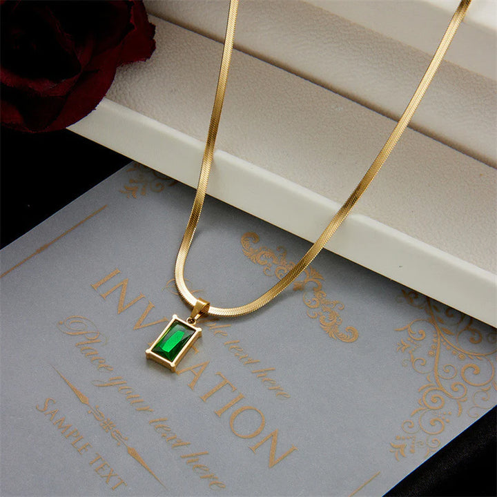 Anti-Tarnish Emerald Luxe Necklace