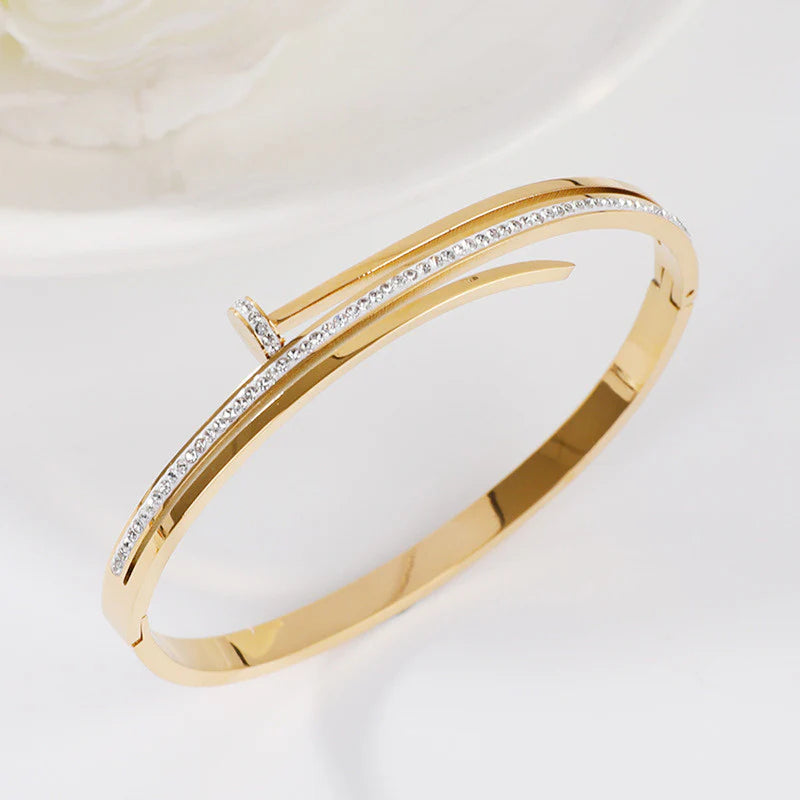 Anti-Tarnish Diamond Nail Luxe Bracelet