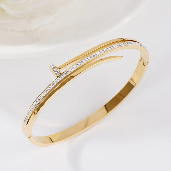 Anti-Tarnish Diamond Nail Luxe Bracelet