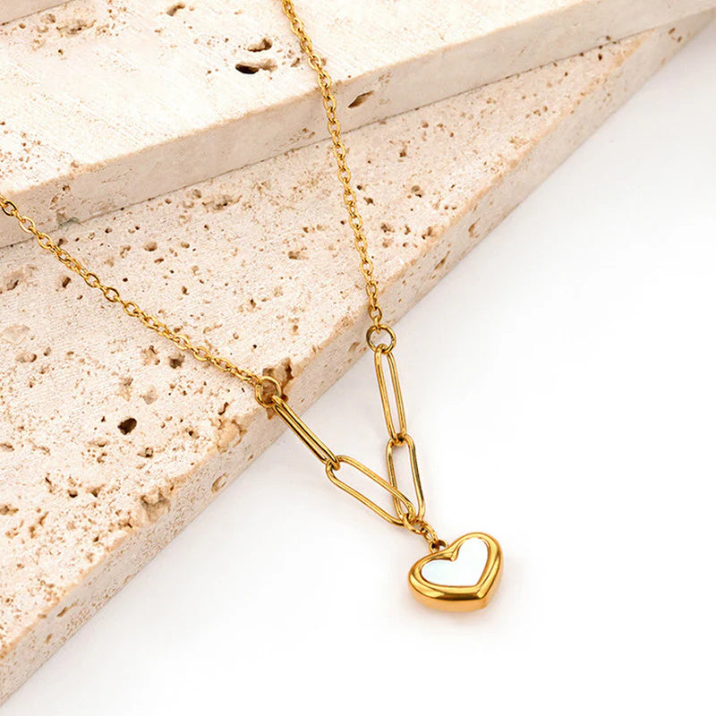 Anti-Tarnish Golden Love Pendant