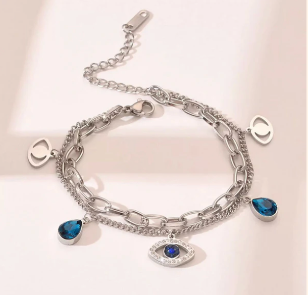 EVIL EYE STUDDED BRACELET