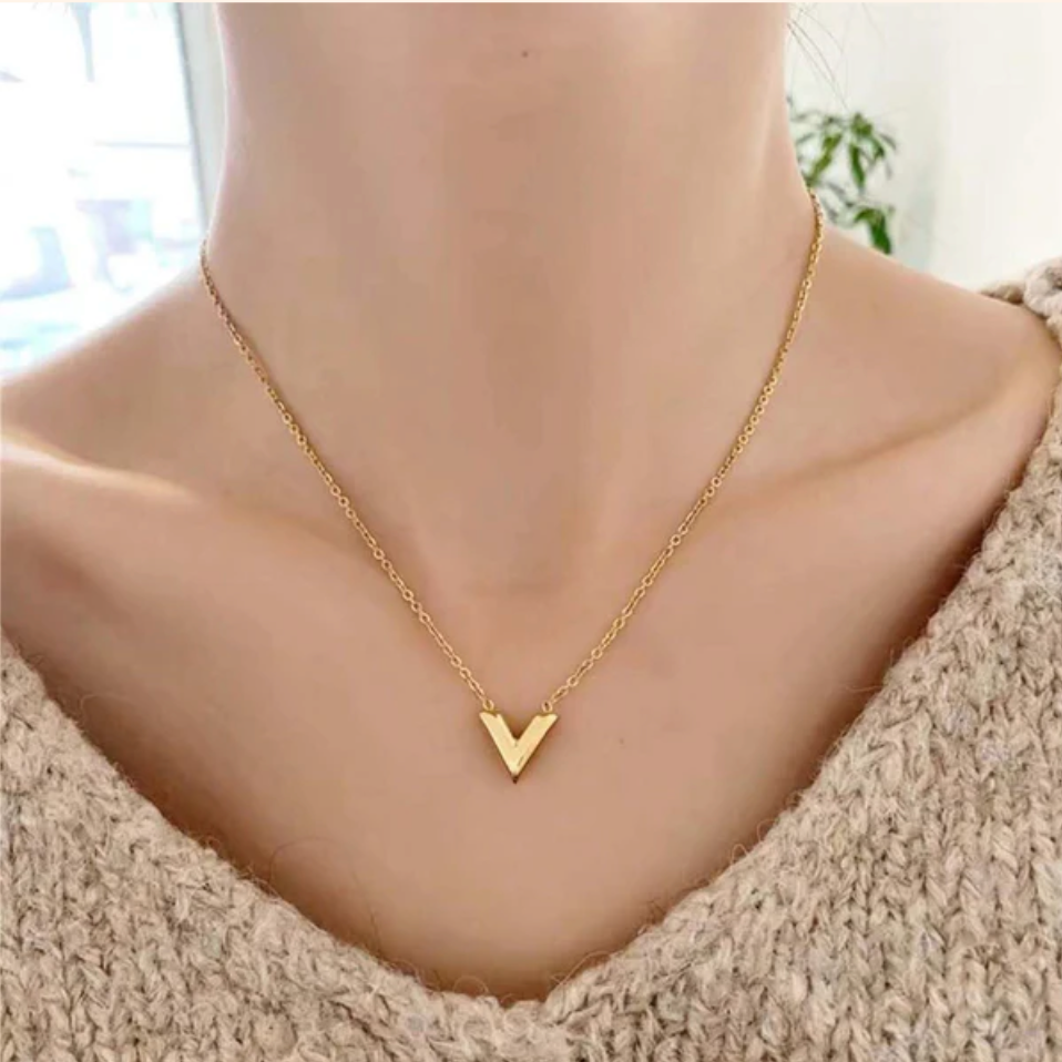 Anti-Tarnish 'V' Shape Necklace
