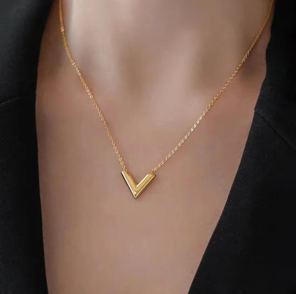 Anti-Tarnish 'V' Shape Necklace
