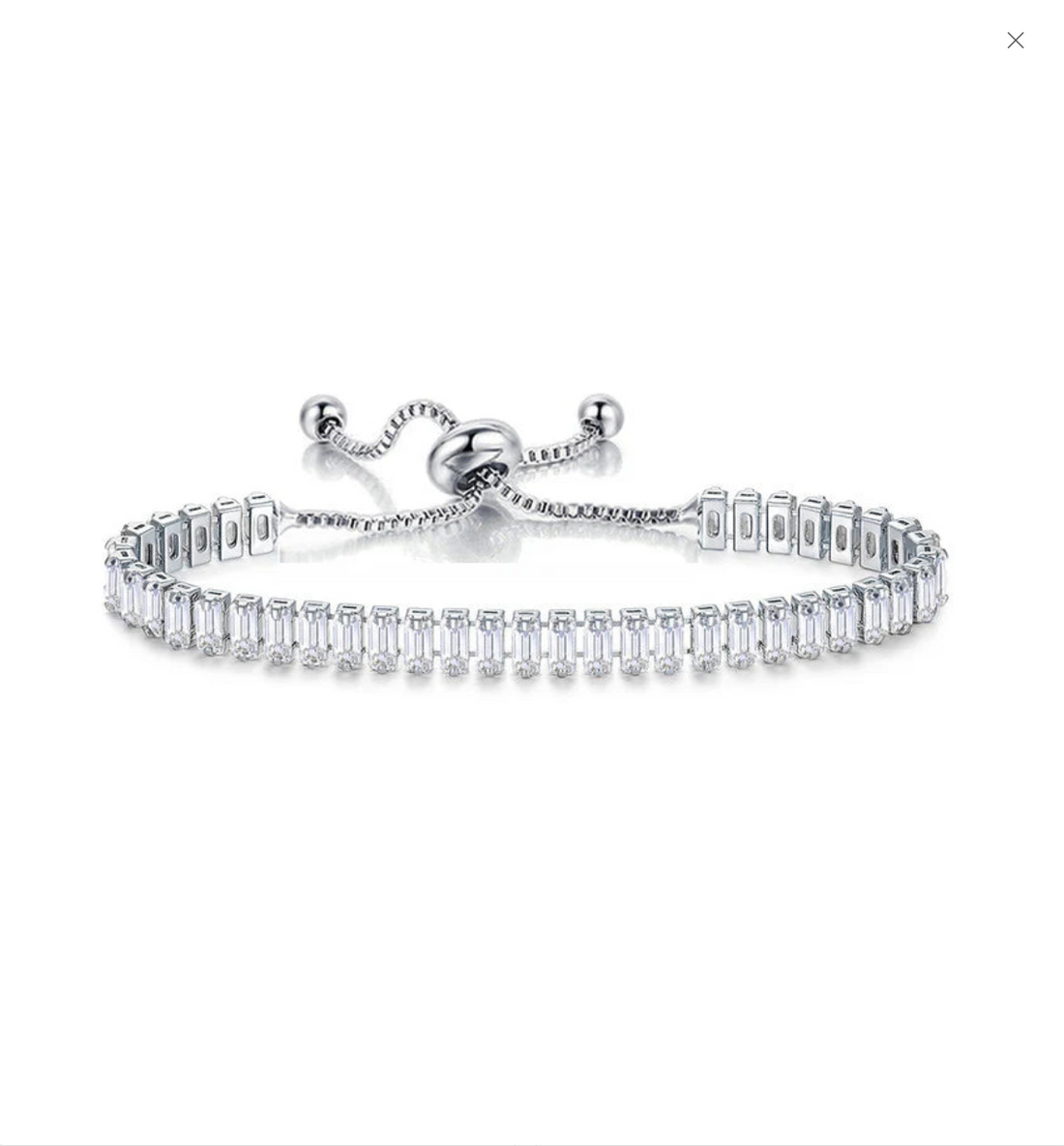 Silver Prism Cz Bracelet