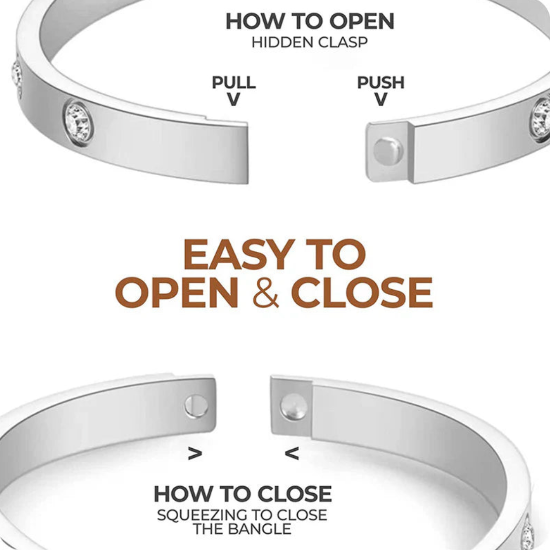 Anti-Tarnish Silver Love AD Bracelet