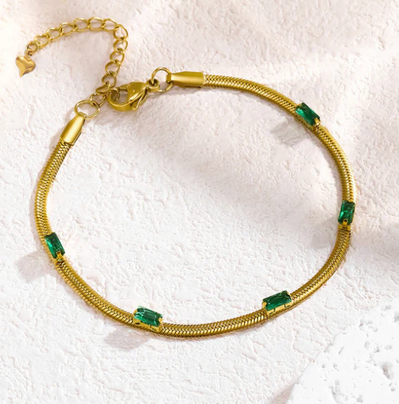 GREEN EMERALD BRACELET