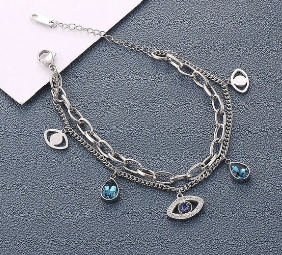EVIL EYE STUDDED BRACELET