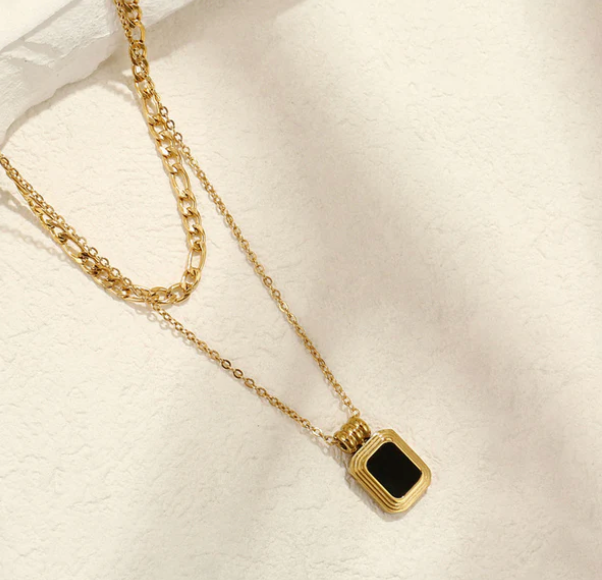 Anti-Tarnish Geoglow Dual Strand Necklace