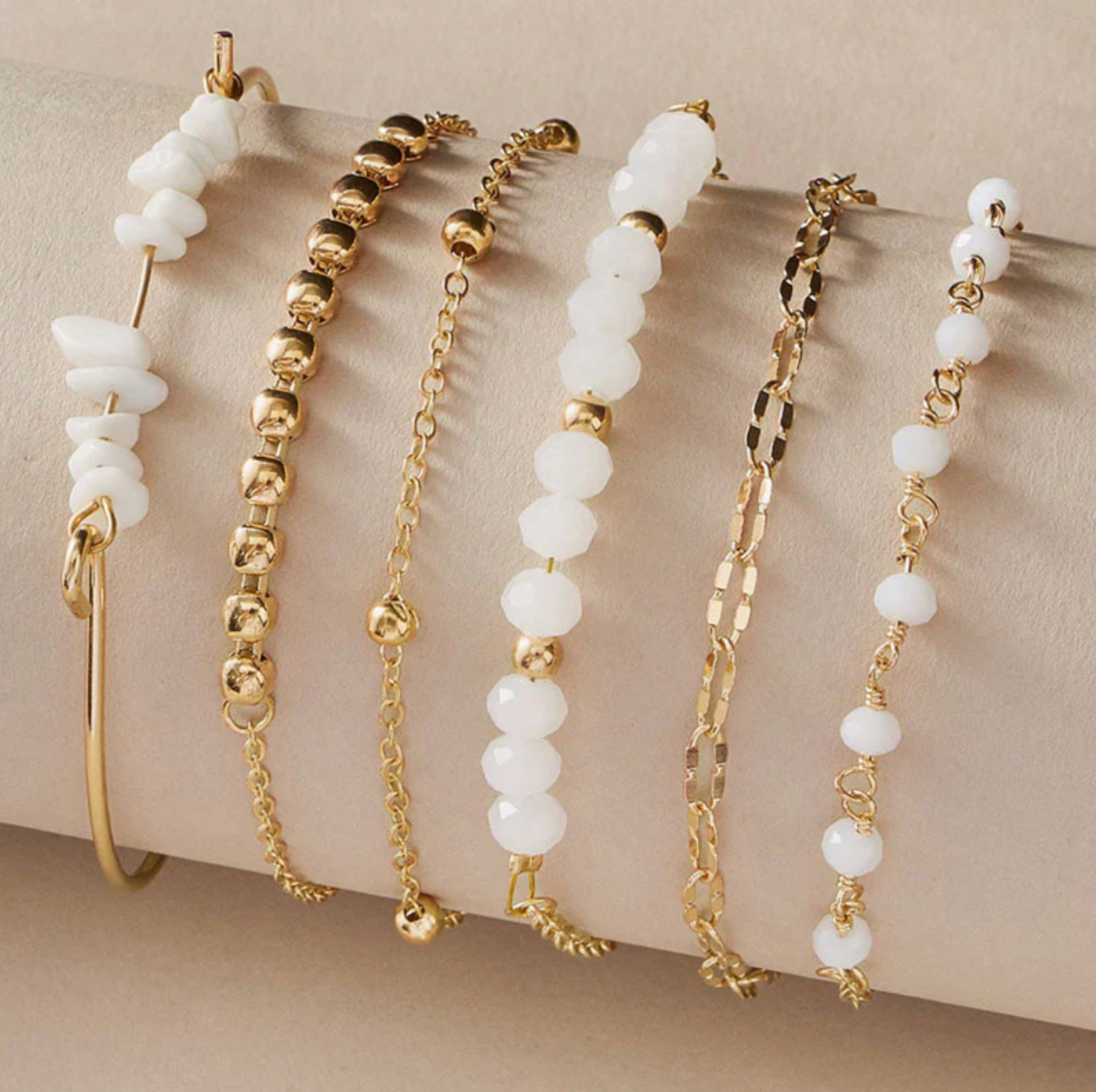 Gold Plated Contemporary Stackable Korean Bracelet