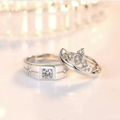 Alloy Rhodium Plated Ring Set