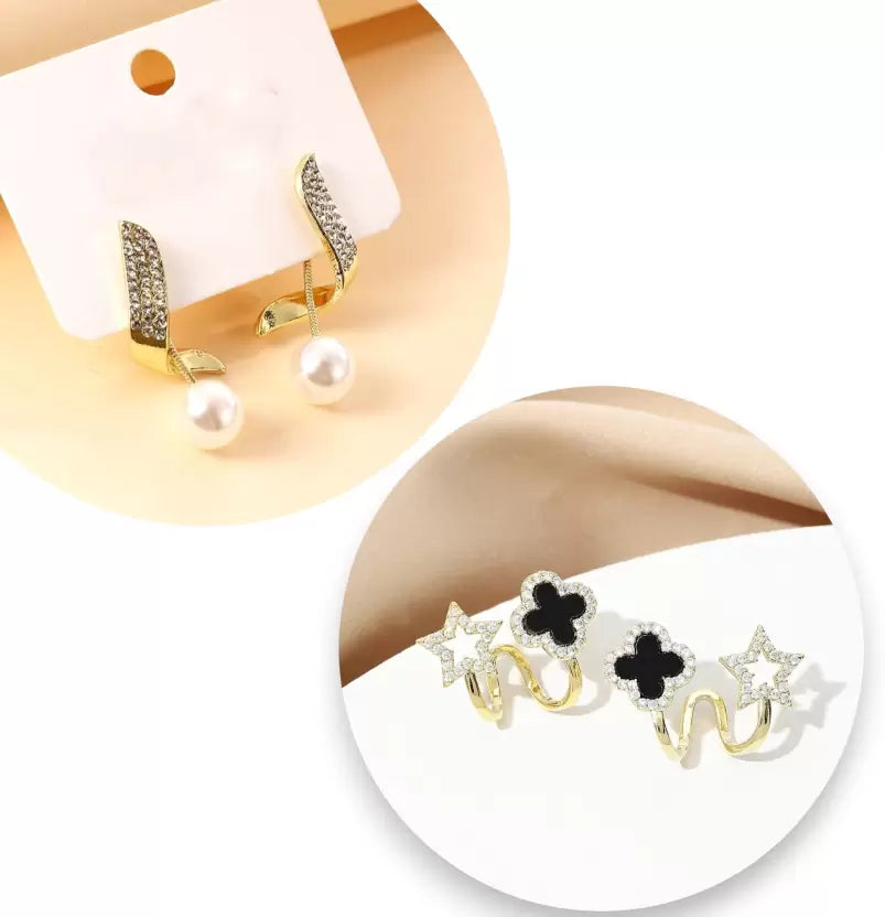 Korean Fashion Agate Alloy Earring Set