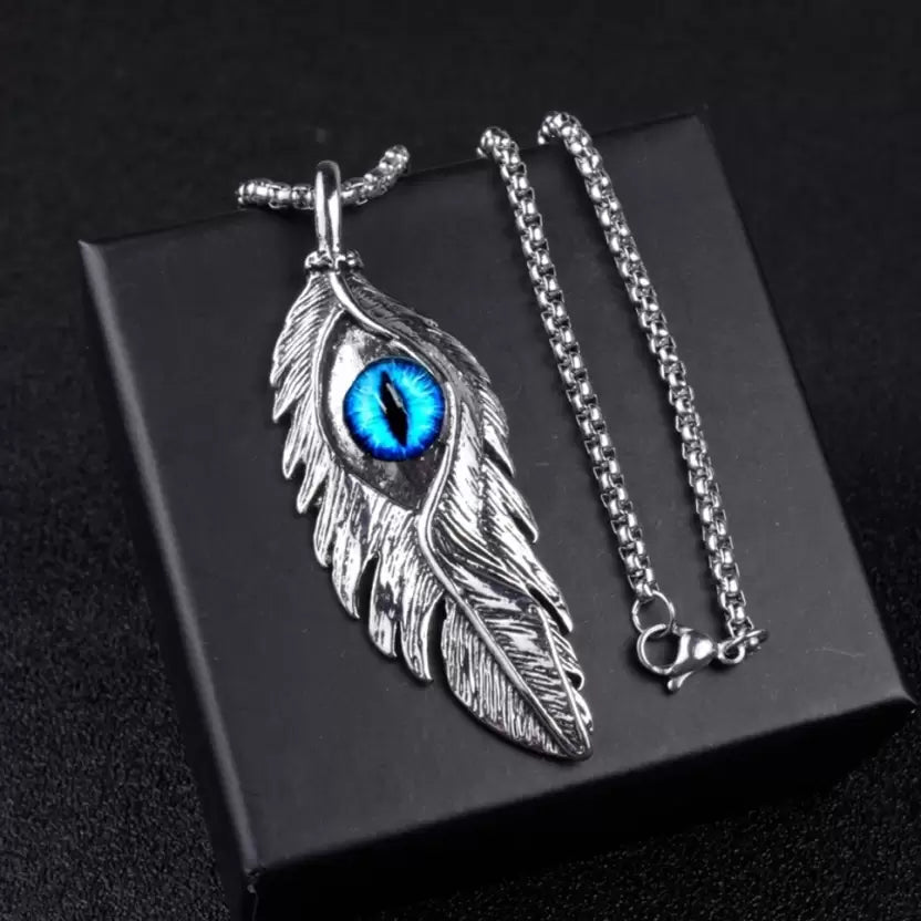 Rhodium Evil Eye Boy Pendant