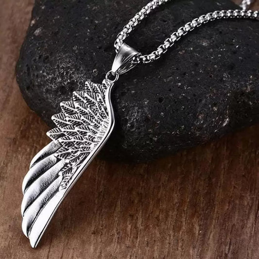 Feather Pendant for Men and Women Stainless Steel Pendant Set